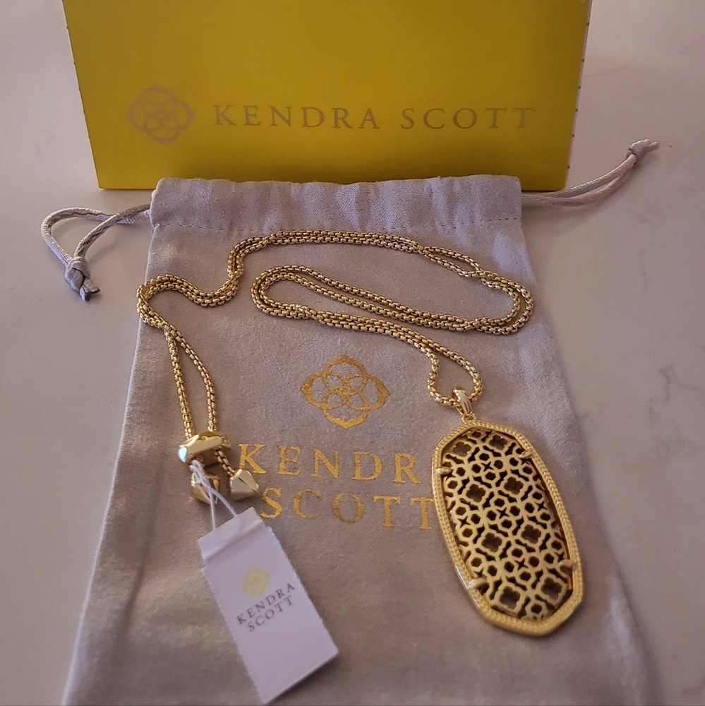 Kendra Scott long adjustable pendant necklace